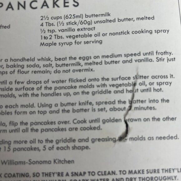 William Sonoma Star Wars Pancake Molds Set Of 3 New With Recipe - Picture 5 of 5